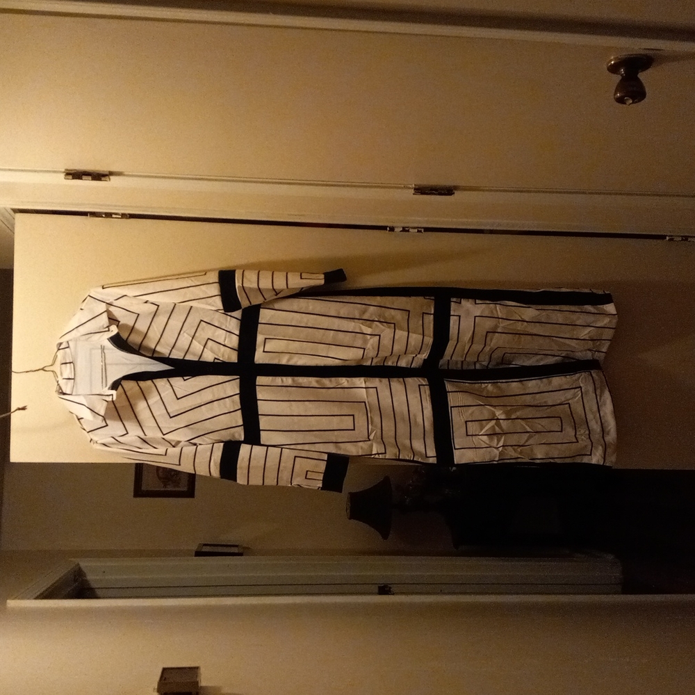Black and cream casual dress